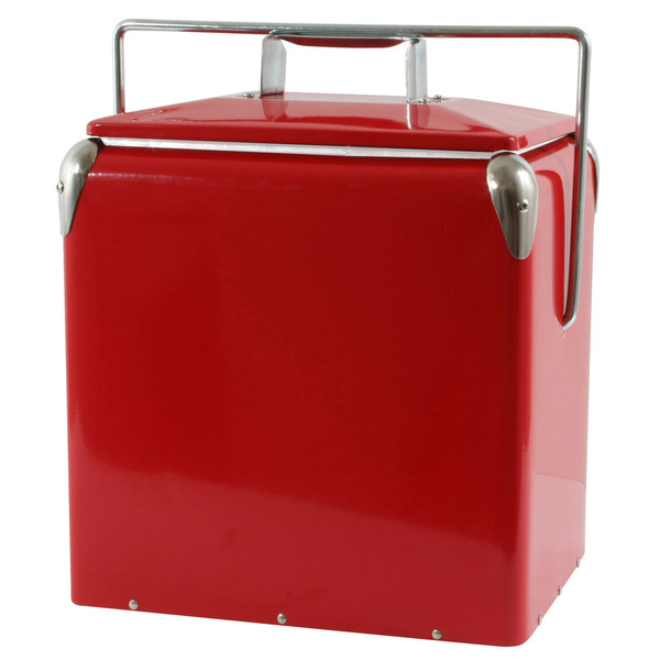 Amerihome Retro Style Picnic Cooler, Red BT07536